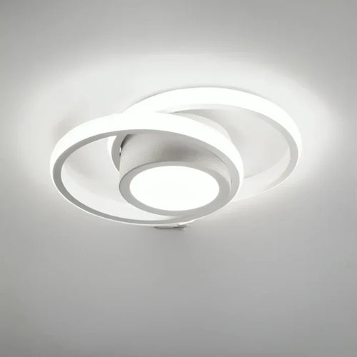 Modern LED Ceiling Lamp with Double Ring Design - Twilight Rings | Bowlift