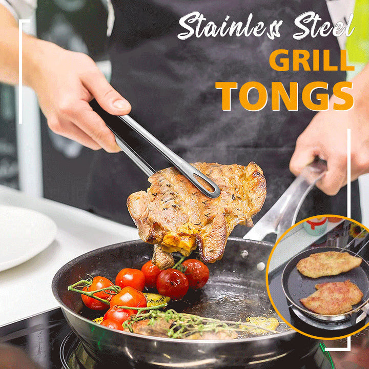 Stainless Steel Grill Tongs | Bowlift