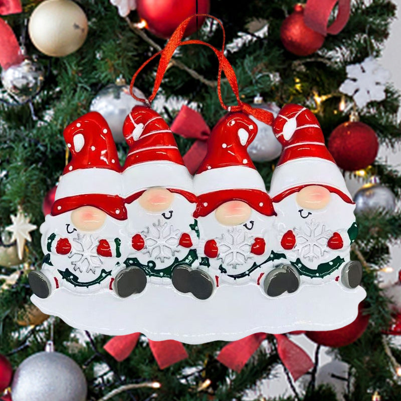 BowLift | 4 Names-Custom Family Christmas Xmas Tree Decoration Ornament with Name-Dwarfs Family