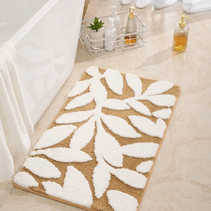 BowLift | Zyphire Leaf Pattern Bath Mat