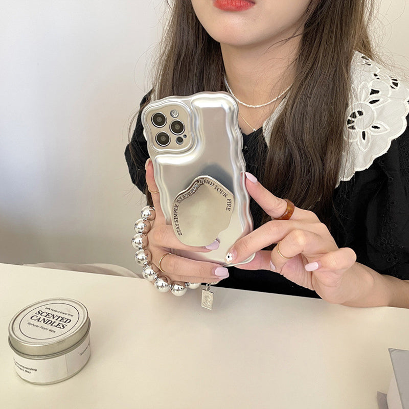 BowLift | Matte Silver Ball Bracelet Air Cushion Case for iPhone