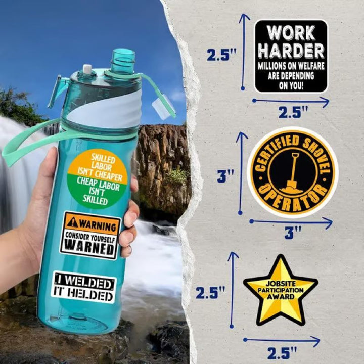 BowLift | 150 Pcs blue collar funny stickers‍️