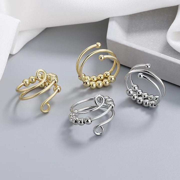 BowLift | Distribute Your Fear Circle Beads Fidget Ring