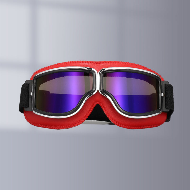 BowLift | RoadRider | Vintage Motorcycle Goggles with Interchangeable Lenses and Comfort Padding