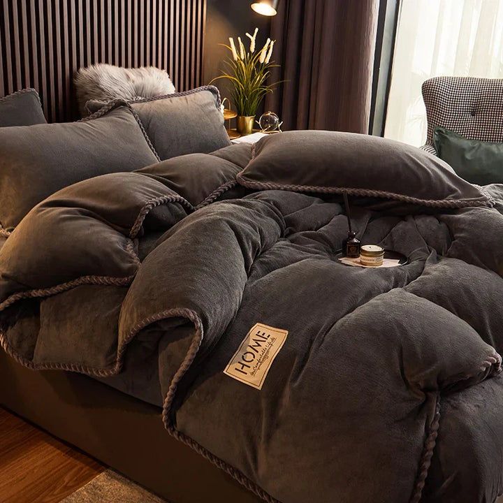 BowLift | Luxury Velvet Fleece Duvet Cover Set - PlushHaven