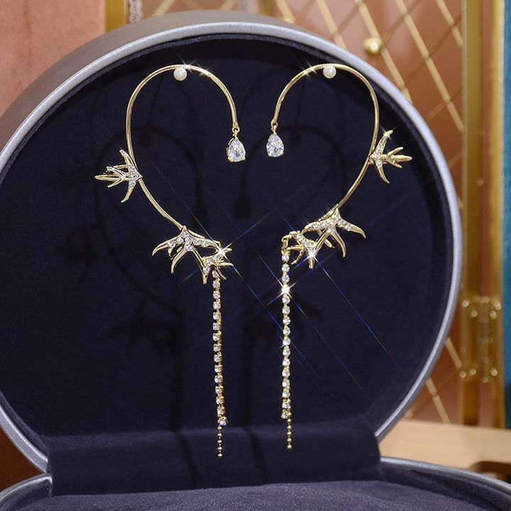 BowLift | Rhinestone Swallow Earrings