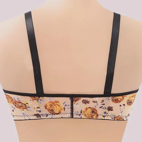 BowLift | Women's front buckle gathered print bra
