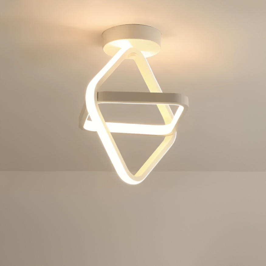 Modern LED Ceiling Lamp 18W | Creative Design with 2 Rings | Energy-Efficient Lighting for Living Room & Office 24 cm | Bowlift