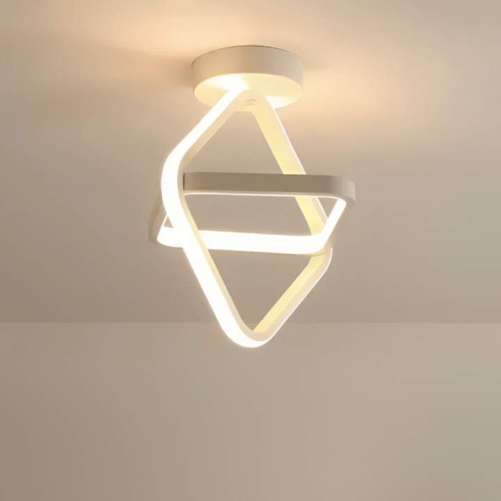 Modern LED Ceiling Lamp 18W | Creative Design with 2 Rings | Energy-Efficient Lighting for Living Room & Office 24 cm | Bowlift