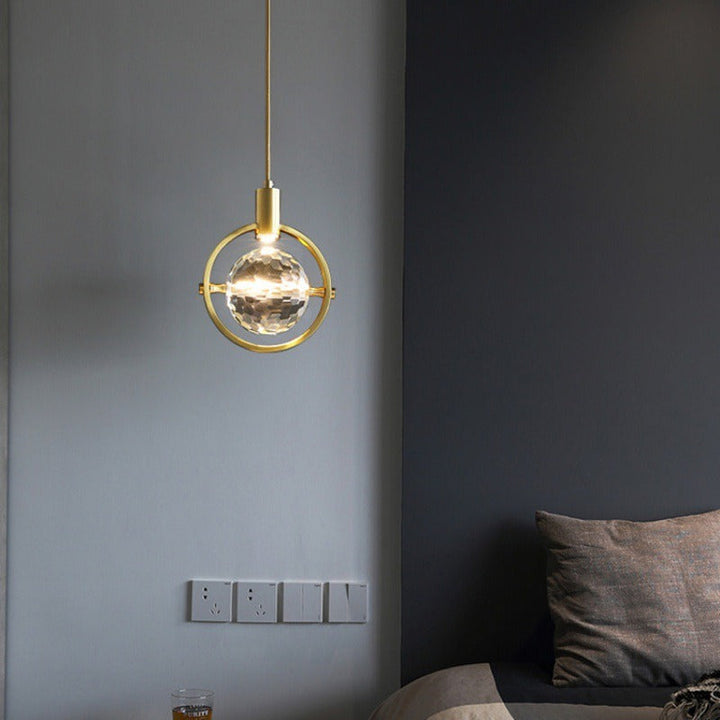 BowLift | CrystalChic Pendant Light - Ring-shaped LED Ceiling Lamp with Sparkling Crystals