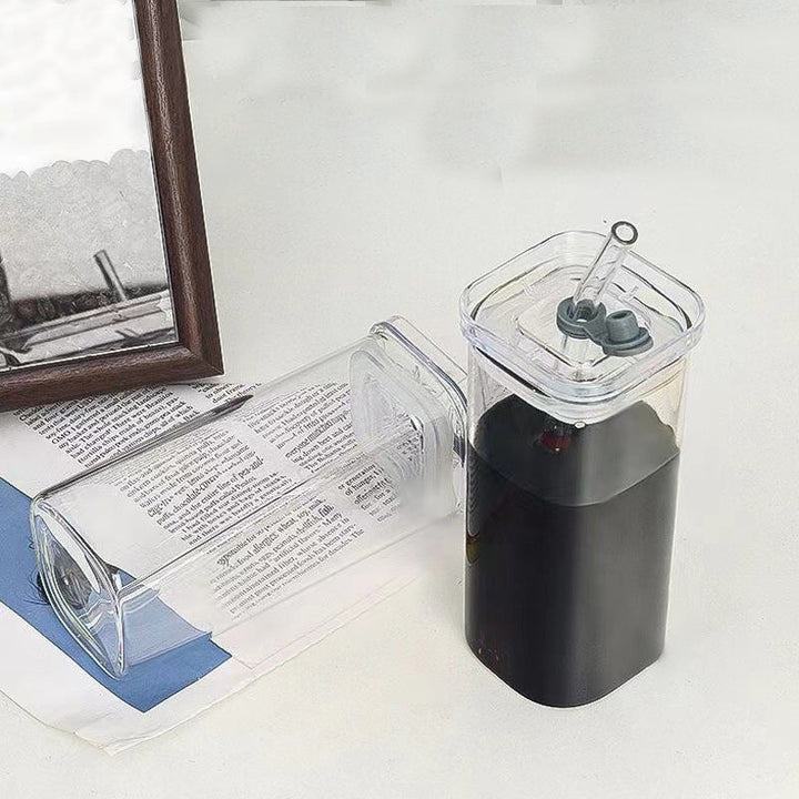 BowLift | Square Drinking Cup with Lid & Straw