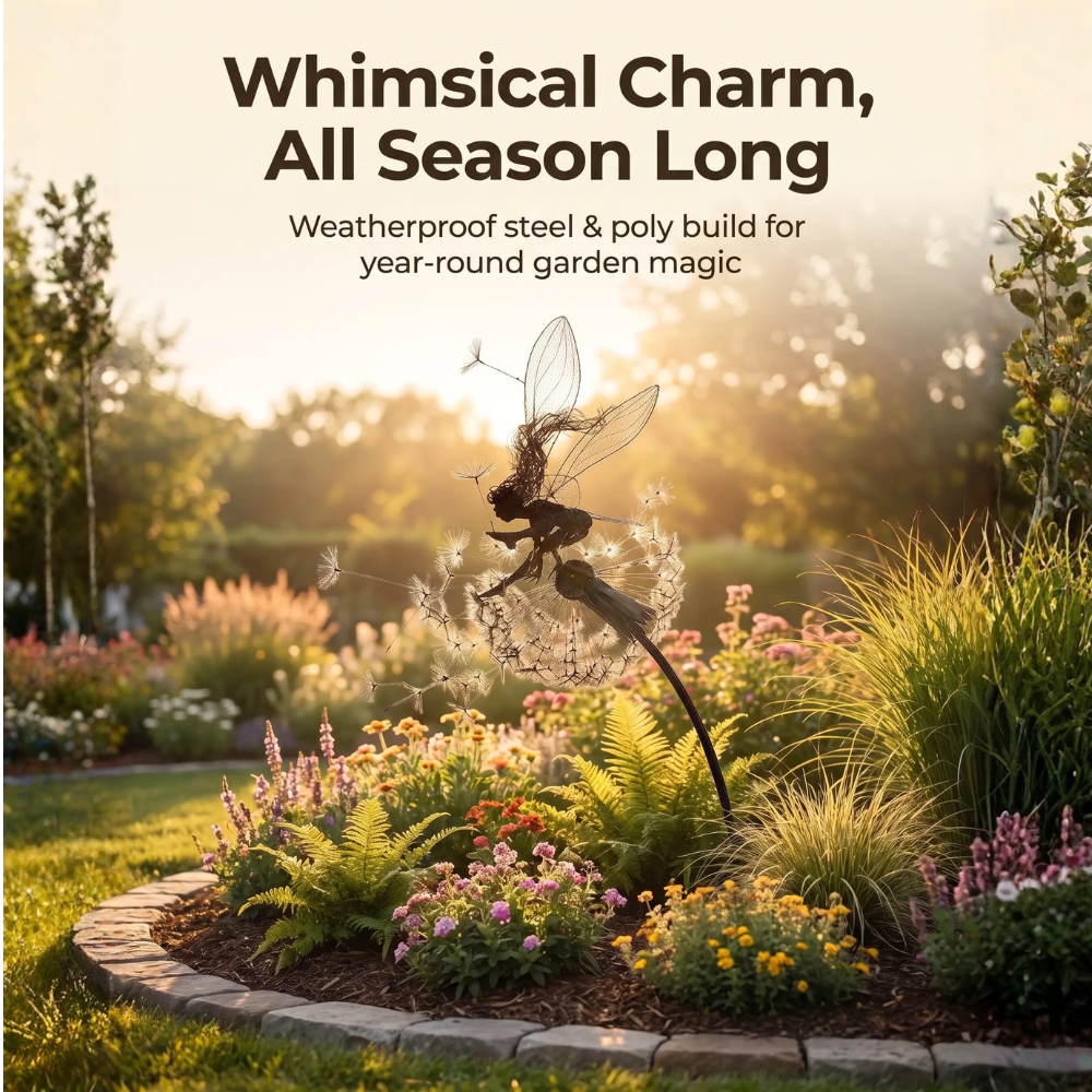 BowLift | Dancing Fairy Statue Steel Garden