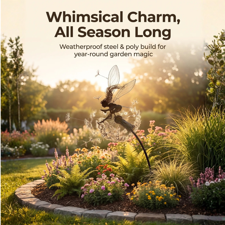 BowLift | Dancing Fairy Statue Steel Garden