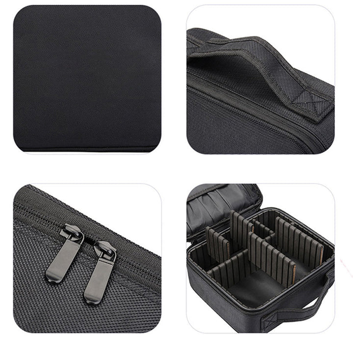 Makeup Cosmetic Storage Case with Adjustable Compartment | Bowlift