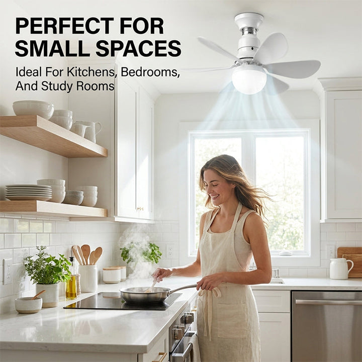 Modern Low Profile Ceiling Fan Light | Bowlift
