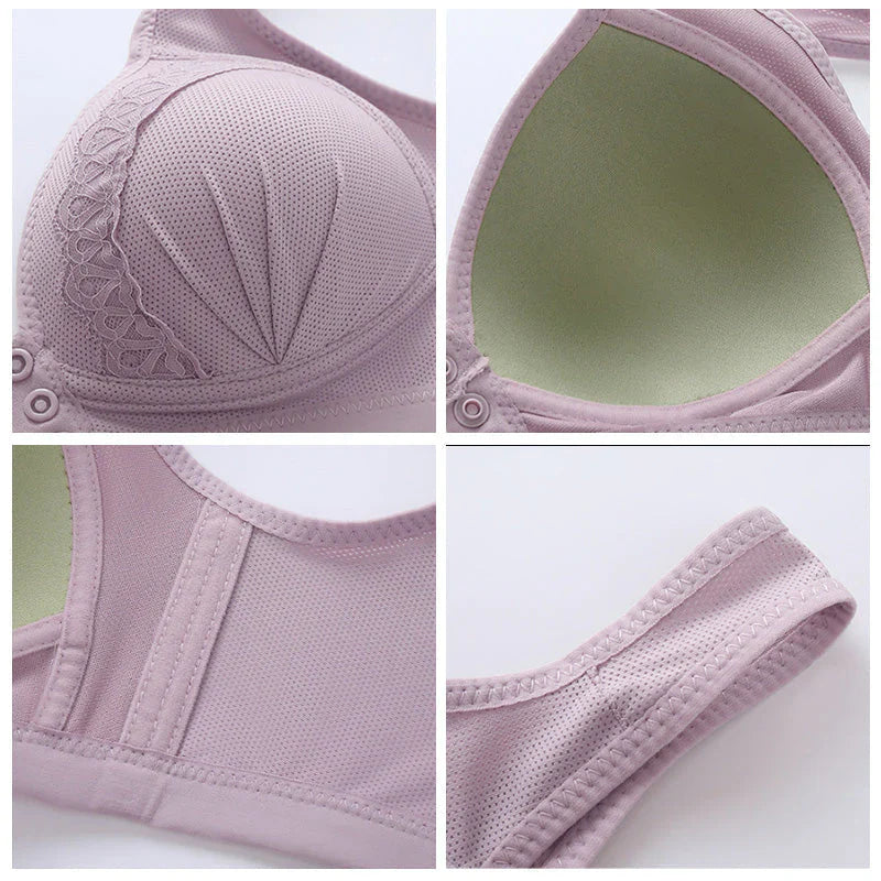 BowLift | Front Button Breathable Skin-Friendly Cotton Bra