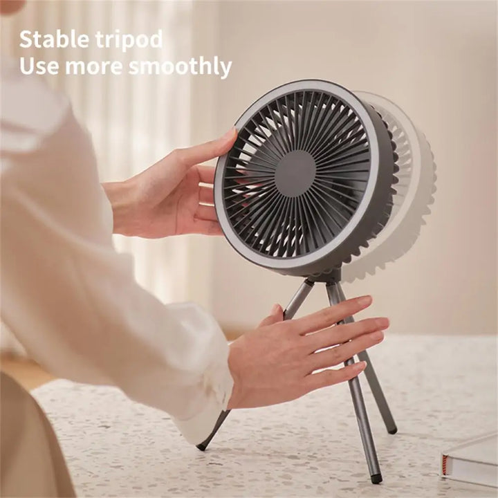 BowLift | Portable Rechargeable Fan with LED and Built in Power Bank