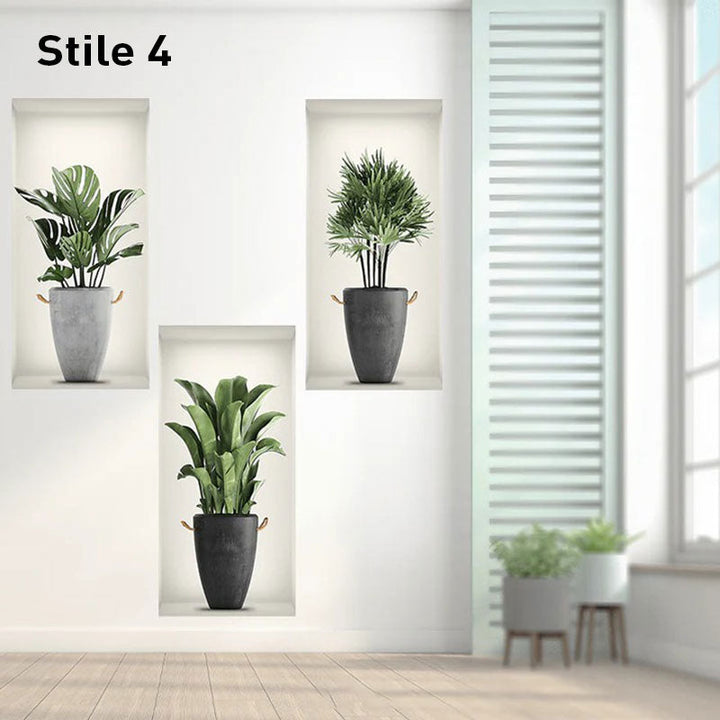 BowLift | Self-Adhesive 3D Plant Wall Stickers