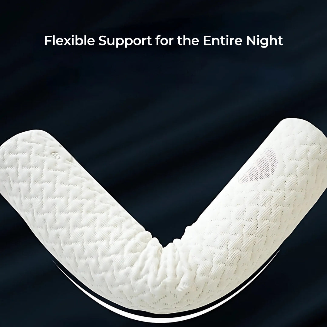 RelaxPosture Memory Foam Neck Roll Pillow – Perfect for Sleep, Travel, and Pain Relief with Ergonomic Support Bowlift