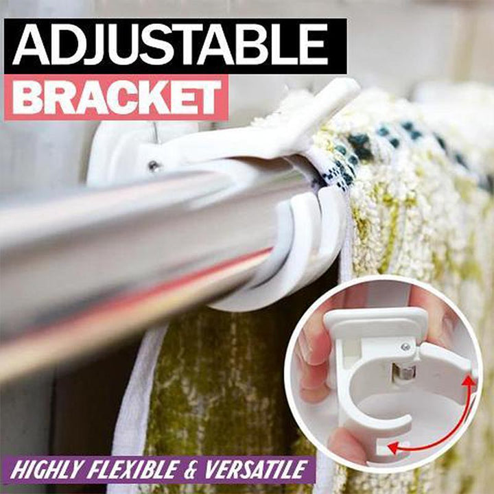 Nail-free Adjustable Rod Bracket Holders (2pcs) | Bowlift