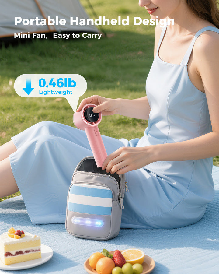 Portable High Speed Handheld Turbo Fan with LED Display | Bowlift