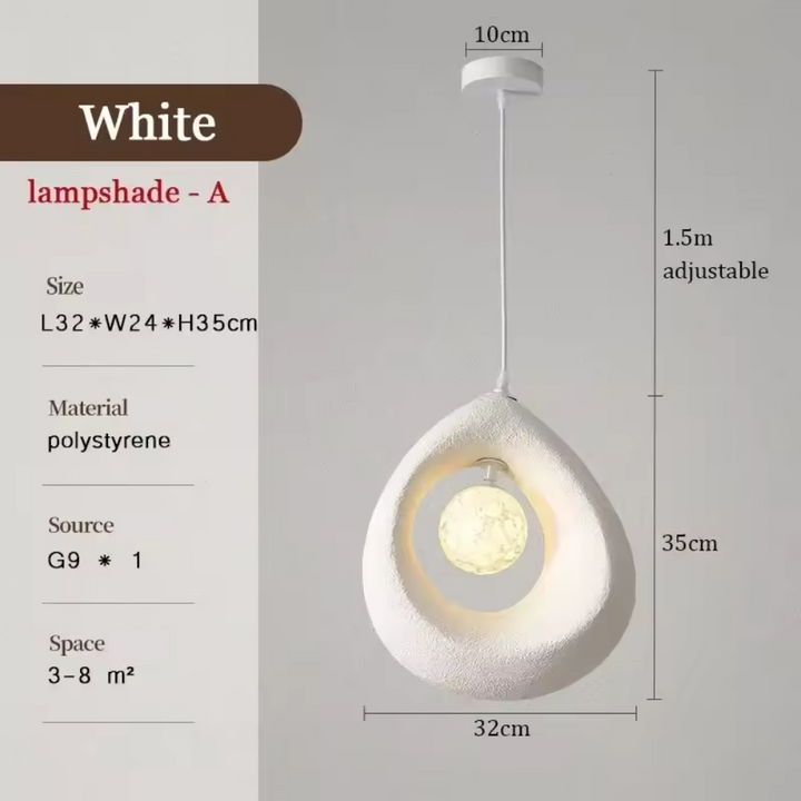 BowLift | Japanese Wabi Sabi Pendant Lamp with Minimalist Design