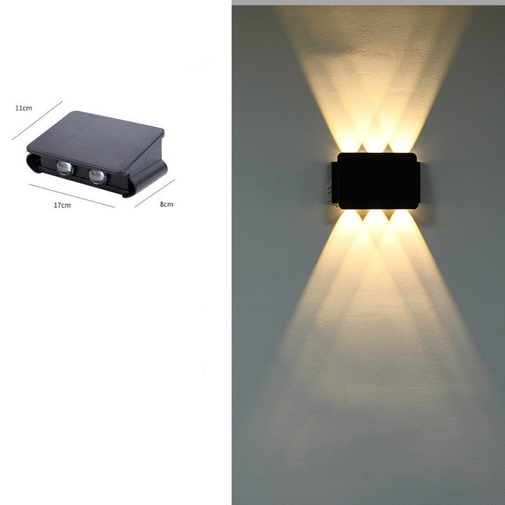 BowLift | Modern LED outdoor wall light with up & down light – Waterproof wall lamp for house facade and entrance area