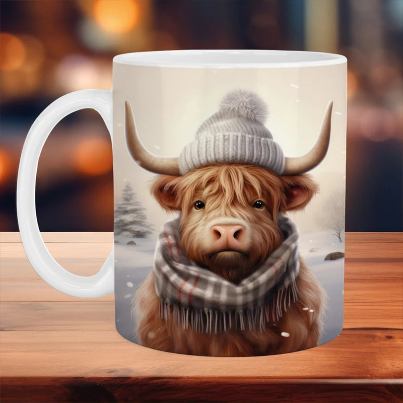 Highland Cow Ceramic Coffee Mug | Bowlift