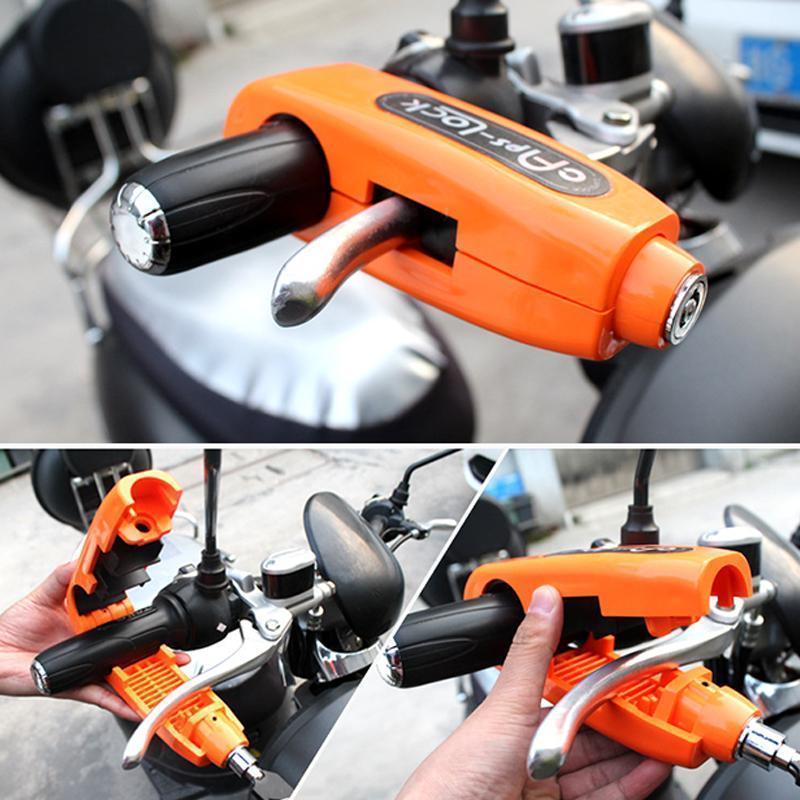 Universal anti-theft lock for motorcycle scooter handle grip | Bowlift