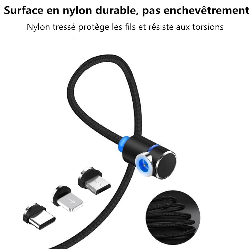 3 In 1 Magnetic Usb Charging Cable With Led Light | Bowlift