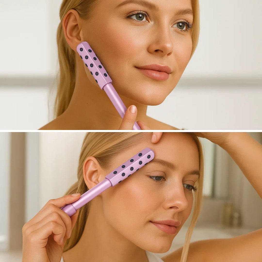 Depuff & Lift Skin – Smooth Metal Cooling Design – Boost Circulation & Glow for Cheeks Neck Face Bowlift