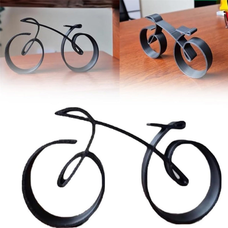 BowLift | Velaro Bike Sculpture | Minimalist Wire Frame Design | Iron Black | Gift Idea for Bike Lovers