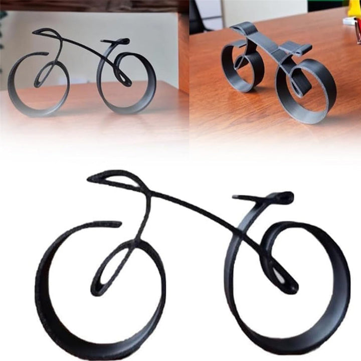 BowLift | Velaro Bike Sculpture | Minimalist Wire Frame Design | Iron Black | Gift Idea for Bike Lovers