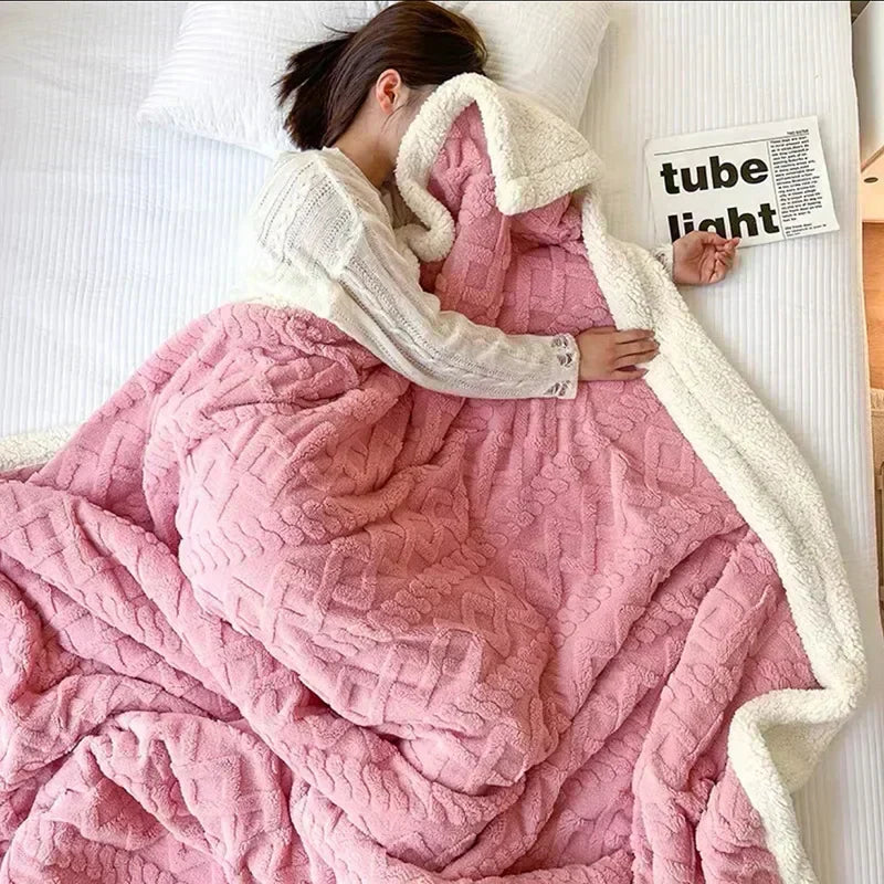 BowLift | WarmWool Thick Lambswool Blanket Winter Comfort and Warmth