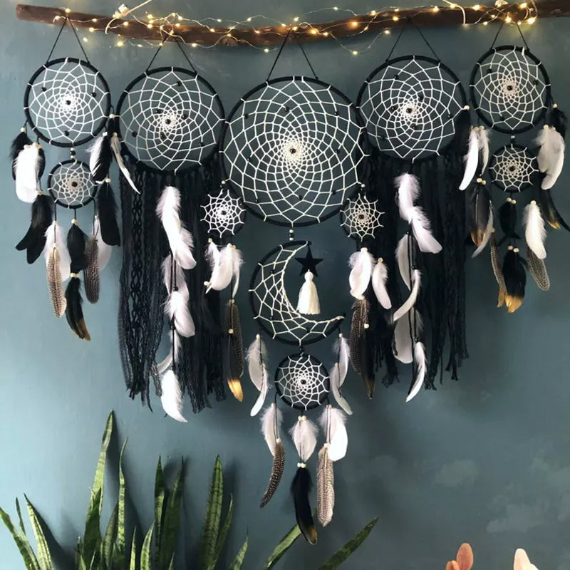 BowLift | Dreamcatcher Moon and Stars hanging over the bed (5 PCS)
