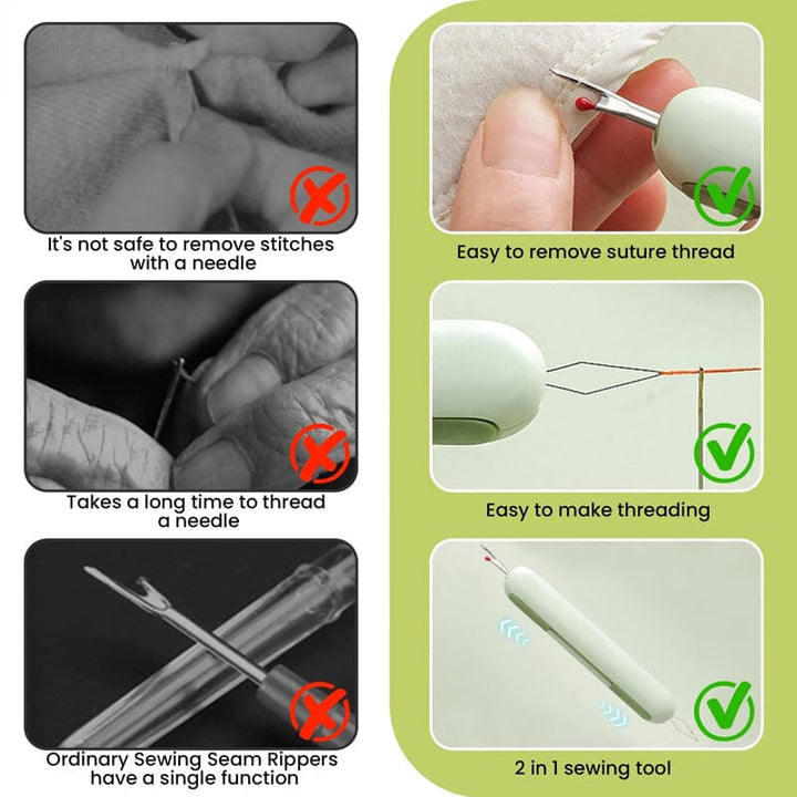 2 in 1 Needle Threader Seam Ripper | Bowlift