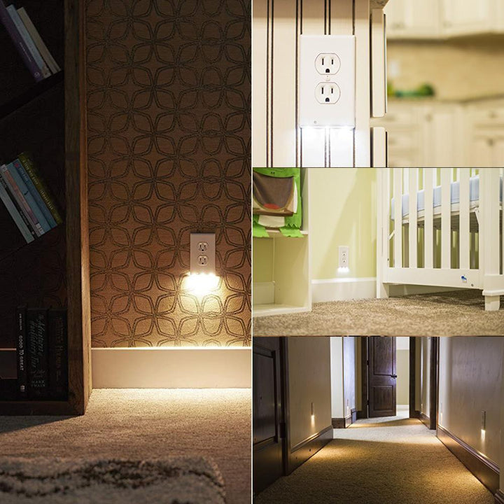 BowLift | Outlet wall plate with LED night lights