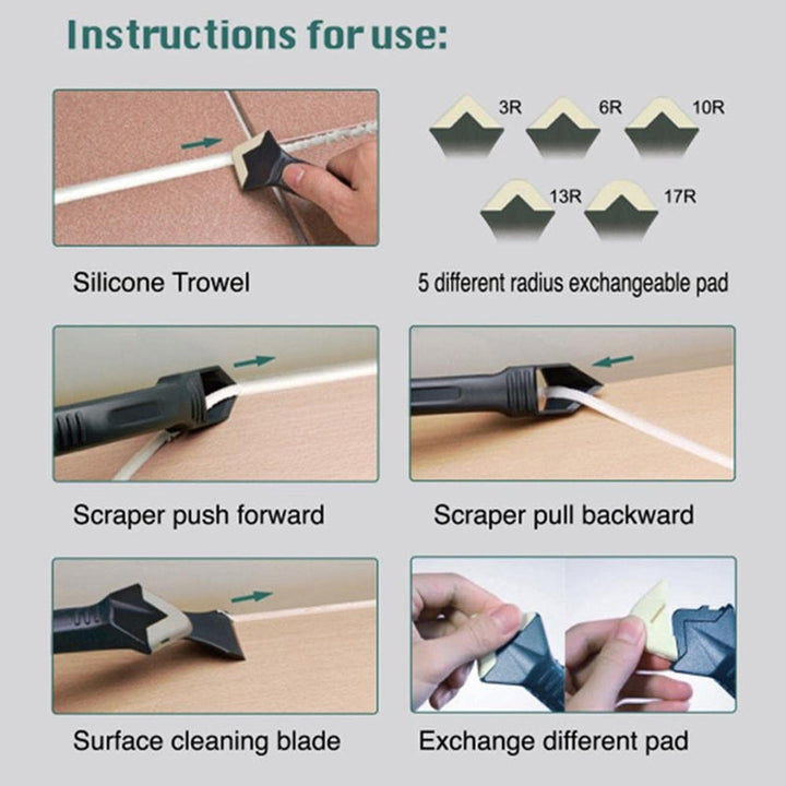 BowLift | Silicone Caulking Tools, 3pcs