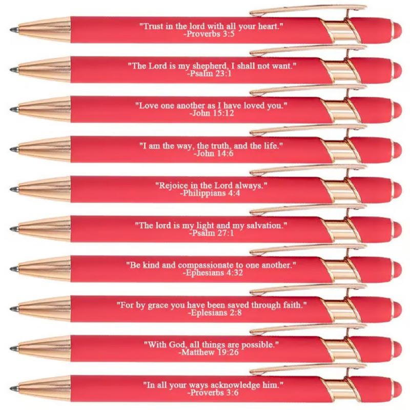 BowLift | ️Premium Comfort Bible Verse Pens – 10 pcs