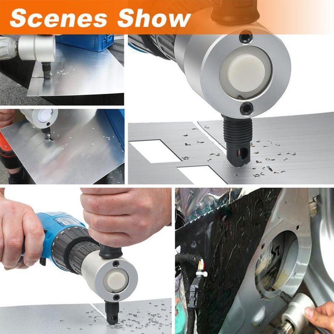 BowLift | Nibbler Cutter Drill Attachment Double Head Metal Sheet