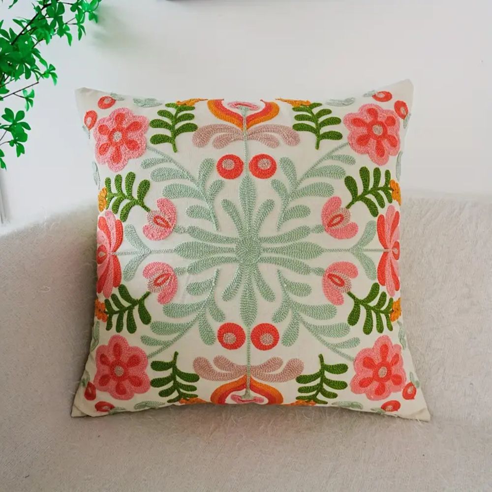 BowLift | Ethereal Embroidery Floral Cushion Cover