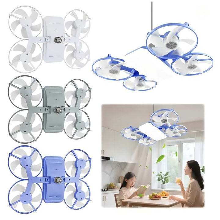 Modern Four Blade Ceiling Fan Light | Bowlift