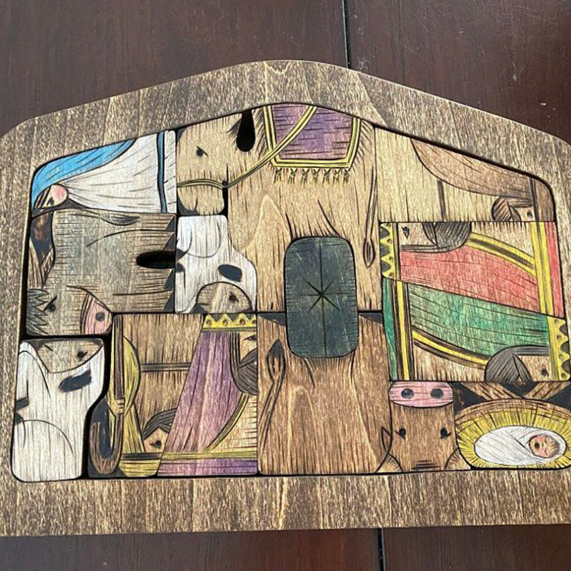Wooden puzzle set by JéSus | Bowlift