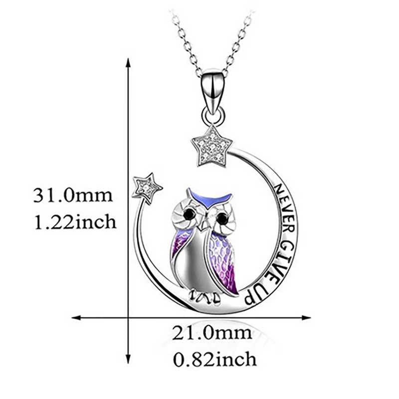 BowLift | Never give up owl necklace