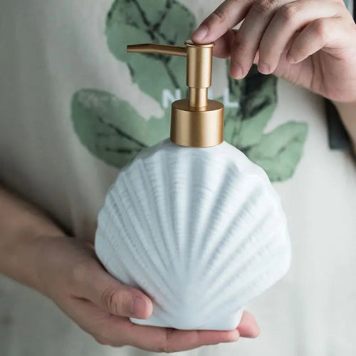 BowLift | Seashell Ceramic Soap Dispenser