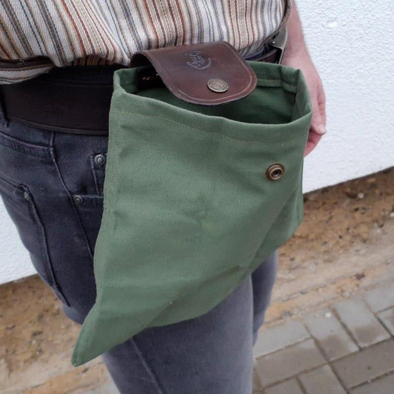 Dimoohome™ Leather and canvas bushcraft bag | Bowlift