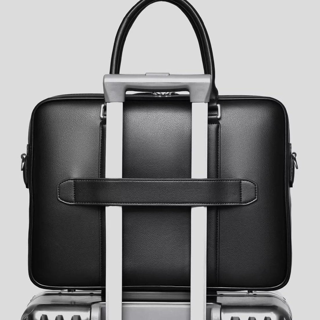 BowLift | Manhattan Leather Business Laptop Briefcase Crossbody Handbag