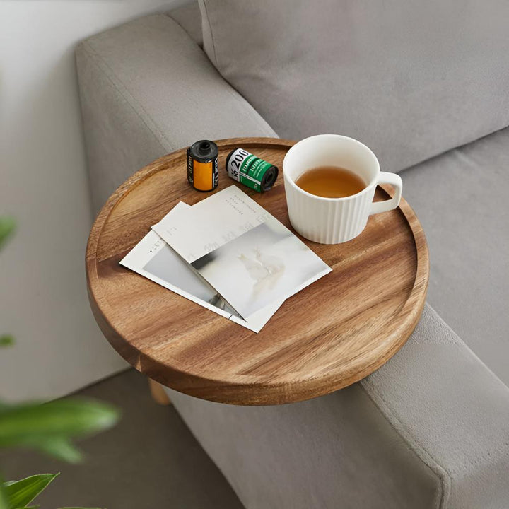 BowLift | Sofa Armrest Walnut Tray