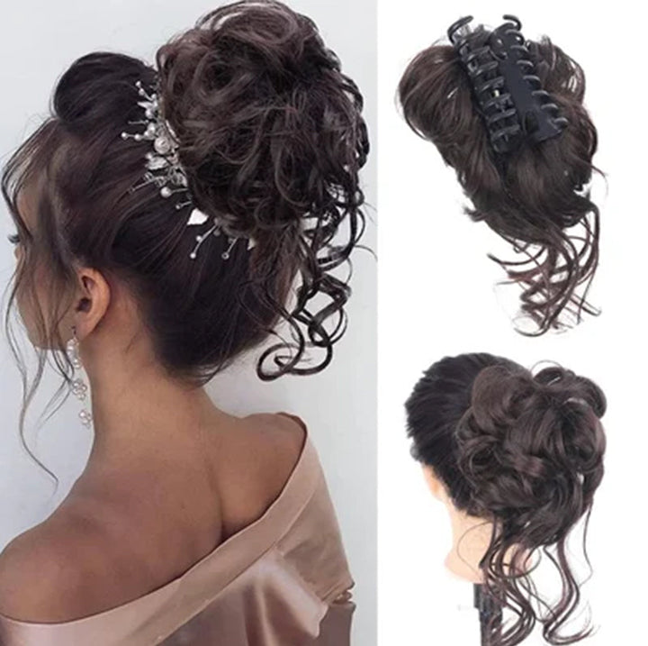 Hair bun ponytail with clip | Bowlift
