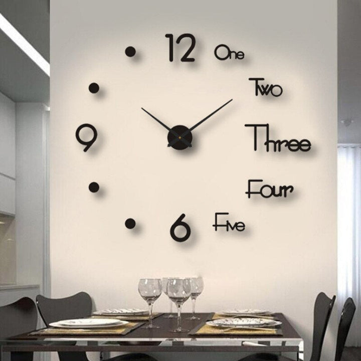 BowLift | Unique Black Wall Clock | Innovative Design, Quartz Movement & Ideal for Home Decor